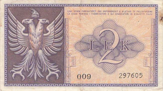 Albanien 2 Lek 1940 p.9